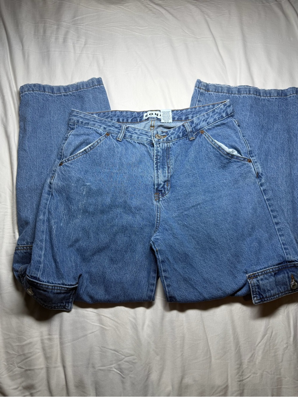 Light Blue Baggy/Wide Jeans with Relaxed Fit